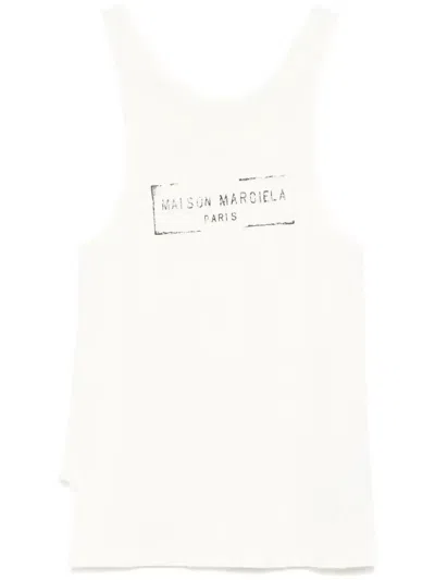 MAISON MARGIELA LOGO-PRINT TANK TOP