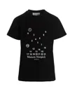 Maison Margiela Mm1 Mm10 Cotton Crew-neck T-shirt With Contrasting Monogram In White/black