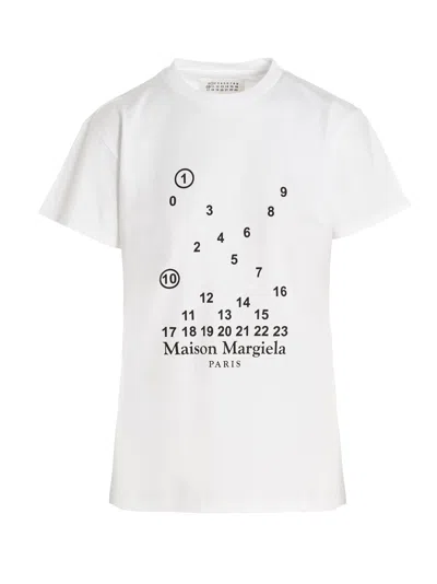 MAISON MARGIELA LOGO PRINTED T-SHIRT WHITE/BLACK