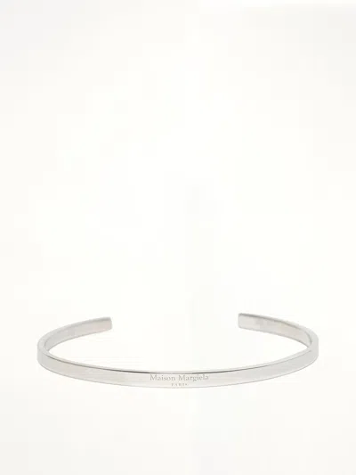 Maison Margiela Logo Reference Cuff 4mm In Metallic