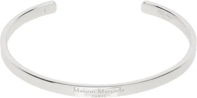 Maison Margiela Logo Reference Cuff Bracelet In Metallic