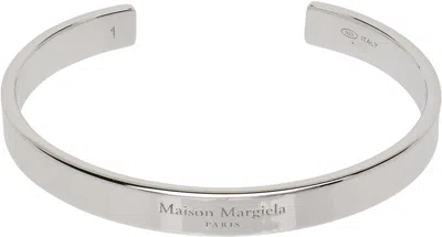 Maison Margiela Logo Reference Cuff Bracelet In Metallic
