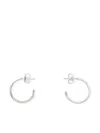 Maison Margiela Logo-reference Earrings In Silver
