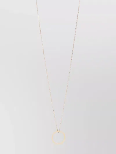 Maison Margiela Logo Reference Necklace Ring Pendant In White