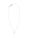 Maison Margiela Logo Reference Necklace With Ring In Silver