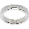 Maison Margiela Logo Reference Ring In 102 Polished Silver