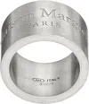 Maison Margiela Logo Reference Ring In Metallic
