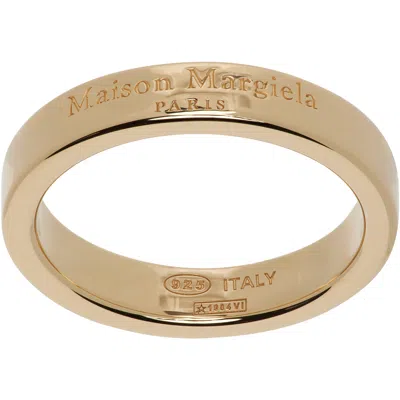 Maison Margiela Logo Reference Ring In 202 Polished Yellow