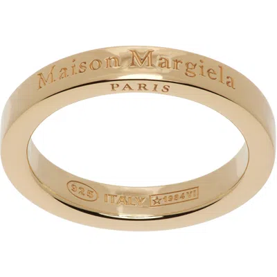Maison Margiela Logo Reference Ring In 202 Polished Yellow