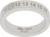 Maison Margiela Number Reference Engraved Ring In Metallic