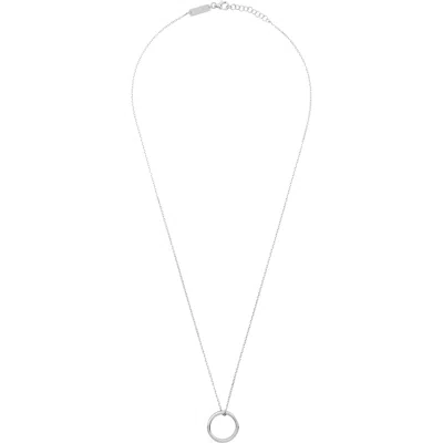 Maison Margiela Logo Reference Ring Necklace In 102 Polished Silver