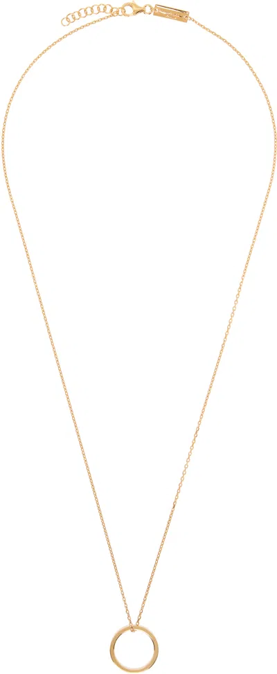 Maison Margiela Logo Reference Ring Necklace In Gold