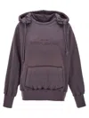 Maison Margiela Reverse-logo Cotton Hoodie In Purple
