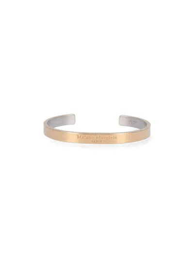 Maison Margiela Logo Rigid Bracelet In Nd