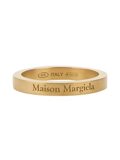 Maison Margiela Logo Ring In Gold