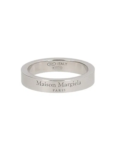 Maison Margiela Logo Ring In Purple