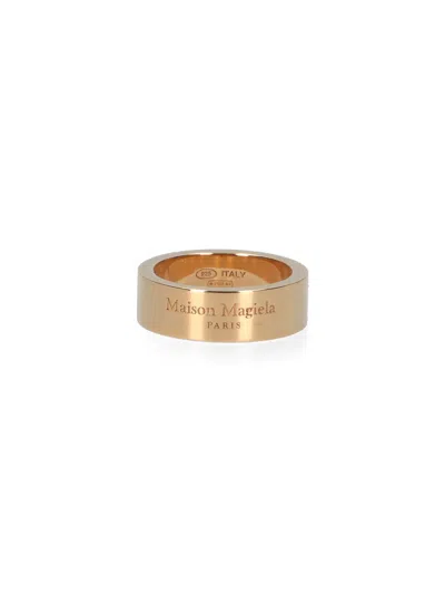 Maison Margiela Logo Ring In Gold