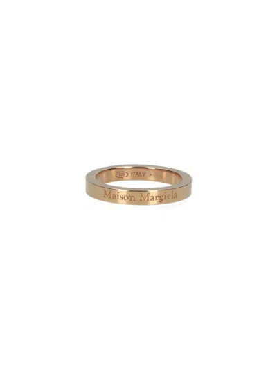 Maison Margiela Logo Ring In Gold