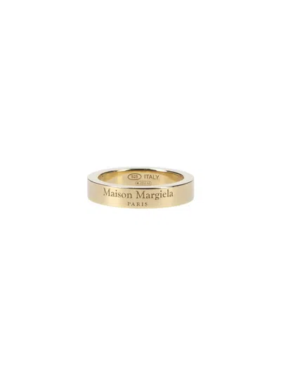 Maison Margiela Logo Ring In Gold