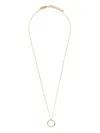 Maison Margiela Collana In Argento Placcata Oro Con Anello Logato In Metallic