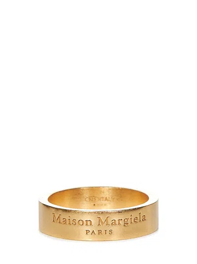 Maison Margiela Logo Ring In Gold