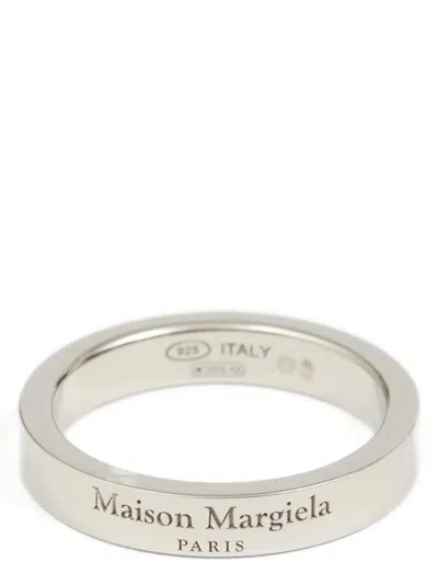 Maison Margiela Logo Ring In Neutral