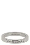 Maison Margiela Silver Engraved Ring In Metallic