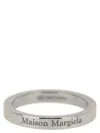 Maison Margiela Silver Engraved Ring In Silver