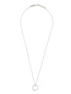 Maison Margiela Adjustable Chain Circular Pendant Necklace In Metallic