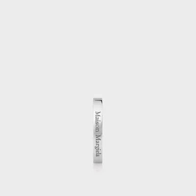 Maison Margiela Logo Ring Unisex Silver In Metallic