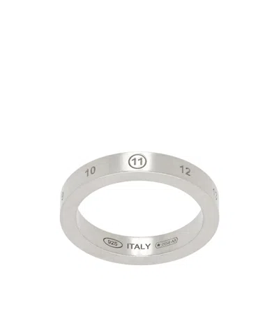 Maison Margiela Logo Ring In Metallic