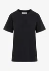 Maison Margiela Reverse Logo Cotton Jersey T-shirt In Black