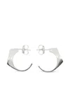 Maison Margiela Logo Signet Earrings In Metallic