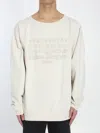 Maison Margiela Crewneck Sweatshirt With Topstitched Log