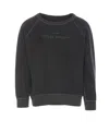 Maison Margiela Faded Black Sweatshirt In Cotton With Logo In Grey