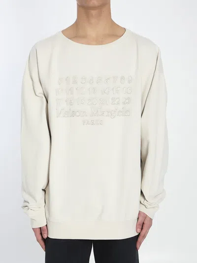 Maison Margiela Men Logo Sweatshirt In Neutral