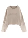Maison Margiela Women Logo Embroidery Sweatshirt In Pink