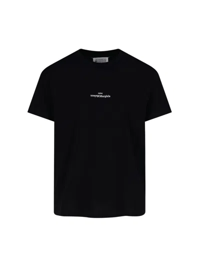 Maison Margiela Logo T-shirt In Black  