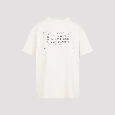 Maison Margiela Logo Cotton T-shirt In White