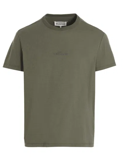 Maison Margiela Logo T-shirt In Grey