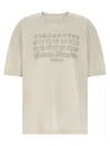Maison Margiela Crew-neck T-shirt With Logo T-shirts White In Brown
