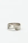 Maison Margiela Logo Twisted Number Ring Man Silver