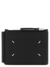 Maison Margiela Signature Stitch Zip Wallet In Black