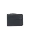 Maison Margiela Textured Black Leather Card Holder With Logo In Black