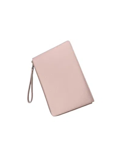 Maison Margiela Logo Wallet In Nude