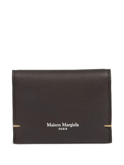Maison Margiela Logo-detail Card Holder In Brown