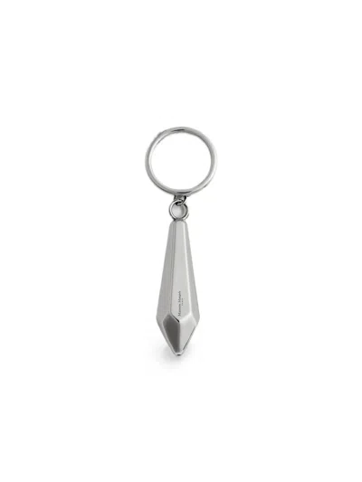 Maison Margiela Logo-detail Pendant Ring In Silver