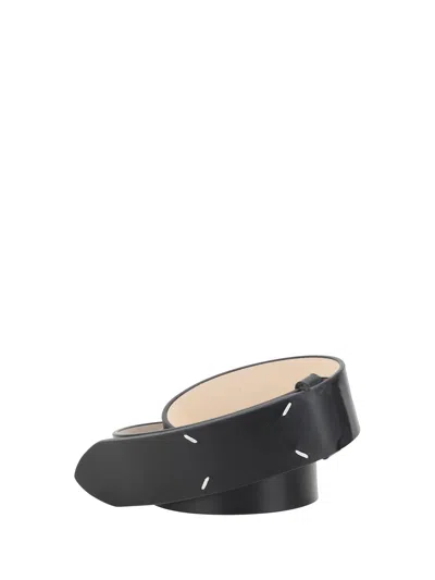 Maison Margiela Logoed Belt In Black