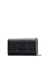 Maison Margiela Women's Four Stitches Chain Wallet In Black