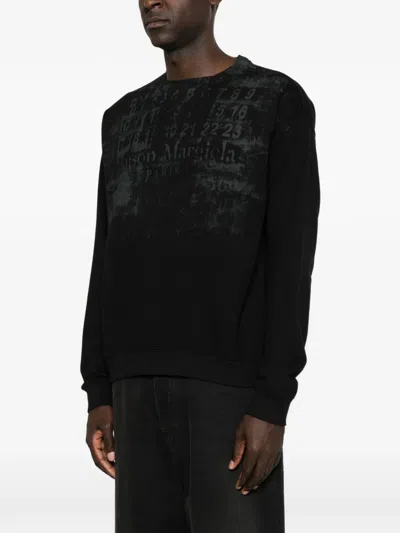 Maison Margiela Black Iconic Digital Print Cotton Sweatshirt